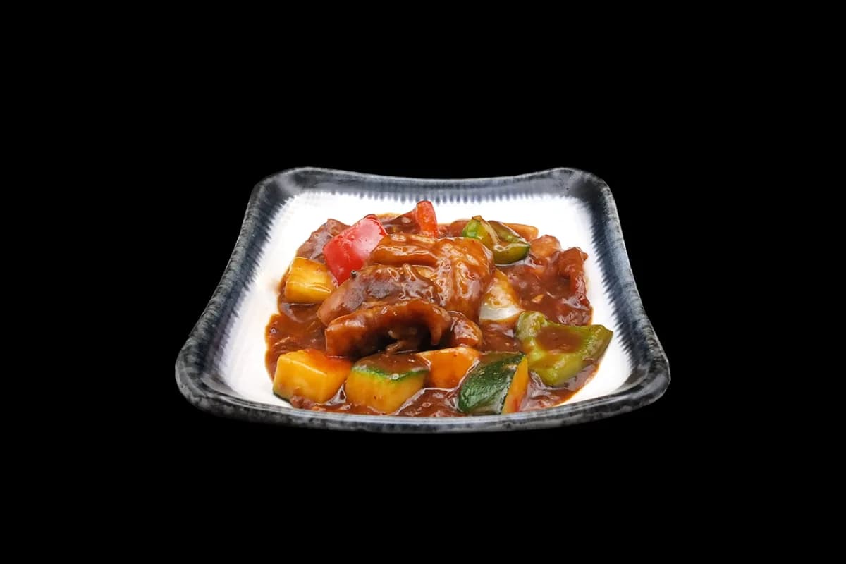 Varkenshaas met Gon Bao saus